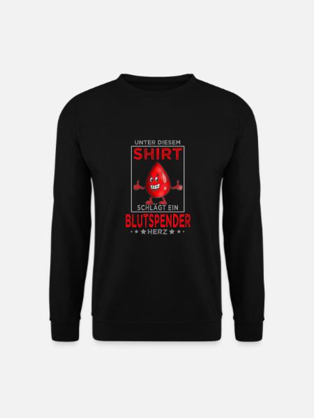 Blutspende Blutspender herz - Unisex Pullover - Schwarz