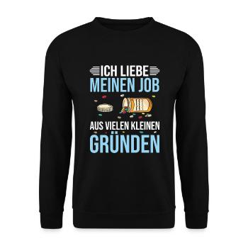 Apotheker Spruch PTA Pharmazeut - Unisex Pullover - Schwarz - Vorne - Alina (178cm) & Michal (187cm)