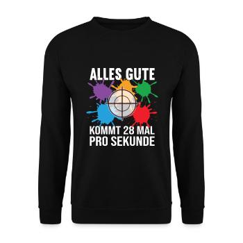 Paintball Gotcha Paintballspieler - Unisex Pullover - Schwarz - Vorne - Alina (178cm) & Michal (187cm)