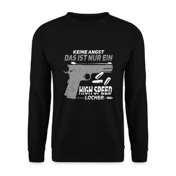 Sportschießen Schießsport Sportschütze - Unisex Pullover - Schwarz - Vorne - Alina (178cm) & Michal (187cm)