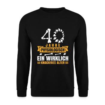 Physiotherapeut Geschenke Physio Sprüche - Unisex Pullover - Schwarz - Vorne - Alina (178cm) & Michal (187cm)