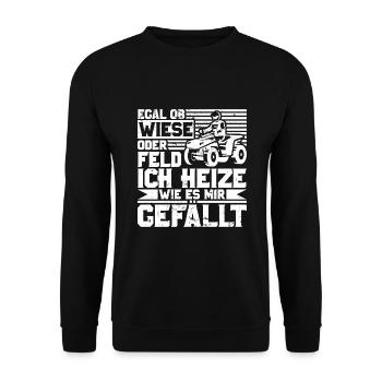 ATV Quad Bike 4x4 Quadfahrer Quadbike - Unisex Pullover - Schwarz - Vorne - Alina (178cm) & Michal (187cm)