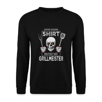 Nutrition roast grill men funny grilling - Unisex Sweatshirt - black - Front - Alina (178cm) & Michal (187cm)