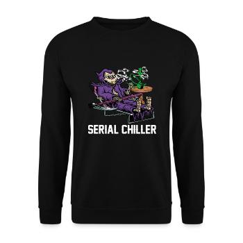 Lustiger Shisha Spruch Wasserpfeife - Unisex Pullover - Schwarz - Vorne - Alina (178cm) & Michal (187cm)