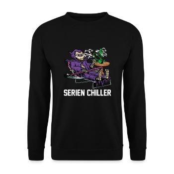 Lustiger Shisha Spruch Wasserpfeife - Unisex Pullover - Schwarz - Vorne - Alina (178cm) & Michal (187cm)