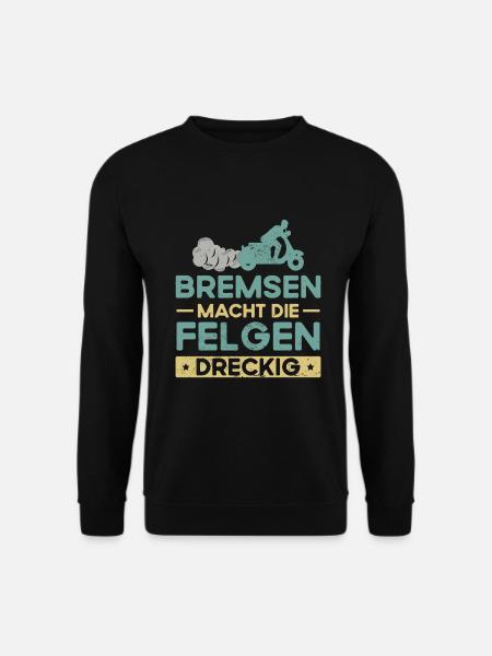 Retro Mopet Mofa Motorroller - Unisex Pullover - Schwarz
