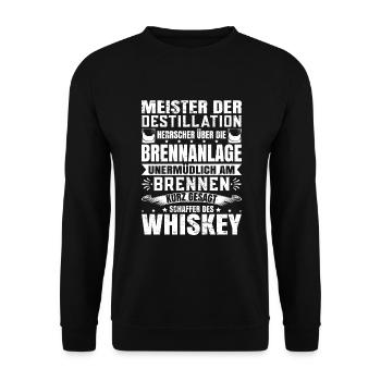 Whiskypedia Whiskey Single Malt - Unisex Pullover - Schwarz - Vorne - Alina (178cm) & Michal (187cm)