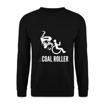 Funny wheelchair driver disabled people - Unisex Pullover - Schwarz - Vorne - Alina (178cm) & Michal (187cm)