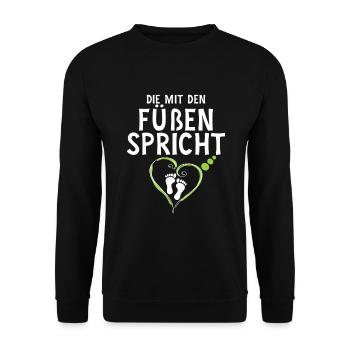Podologin Nageldesignerin Podologie - Unisex Pullover - Schwarz - Vorne - Alina (178cm) & Michal (187cm)