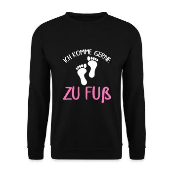 Podologin Nageldesignerin Podologie - Unisex Pullover - Schwarz - Vorne - Alina (178cm) & Michal (187cm)