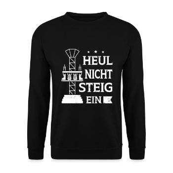 Achterbahn Freizeitpark Rollercoaster - Unisex Pullover - Schwarz - Vorne - Alina (178cm) & Michal (187cm)