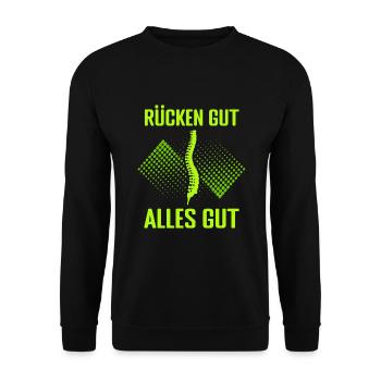 Physiotherapeut Geschenke Physio Sprüche - Unisex Pullover - Schwarz - Vorne - Alina (178cm) & Michal (187cm)