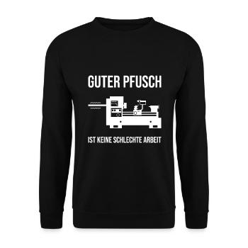 Zerspaner Wochenende Zerspanungsmechaniker CNC - Unisex Pullover - Schwarz - Vorne - Alina (178cm) & Michal (187cm)