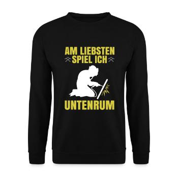 Wigser erkenne ich sofort Wig Schweißen Schweißer - Unisex Pullover - Schwarz - Vorne - Alina (178cm) & Michal (187cm)