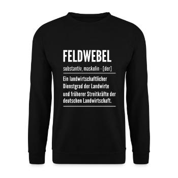Traktor Landwirt Feldwebel Bauer - Unisex Pullover - Schwarz - Vorne - Alina (178cm) & Michal (187cm)
