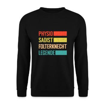 Physiotherapist Gifts Physio Sayings - Unisex Sweatshirt - black - Front - Alina (178cm) & Michal (187cm)