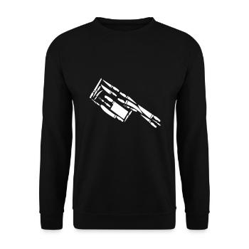 Butcher Heart Butcher Butcher Butcher's Shop Fleischer - Unisex Sweatshirt - black - Front - Alina (178cm) & Michal (187cm)