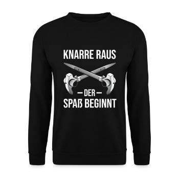 Scaffolding Sprüche Construction Site Scaffolding - Unisex Sweatshirt - black - Front - Alina (178cm) & Michal (187cm)