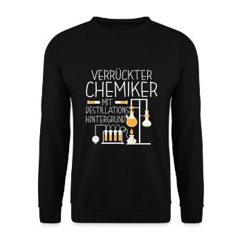 Chemielaborant Wahnsinniger Chemiker - Unisex Pullover - Schwarz - Vorne - Alina (178cm) & Michal (187cm)