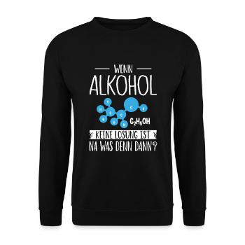 Chemielaborant Wahnsinniger Chemiker - Unisex Pullover - Schwarz - Vorne - Alina (178cm) & Michal (187cm)