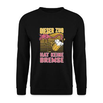 Biertrinker Bier Boostern Bierliebhaber Spruch - Unisex Pullover - Schwarz - Vorne - Alina (178cm) & Michal (187cm)