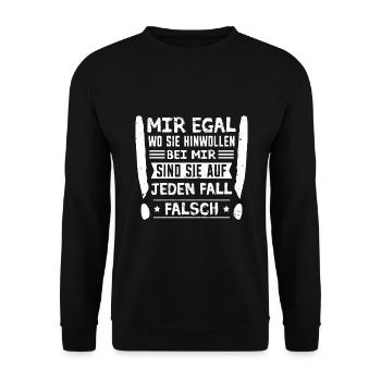 Beamter Faultier Verbeamtung - Unisex Pullover - Schwarz - Vorne - Alina (178cm) & Michal (187cm)