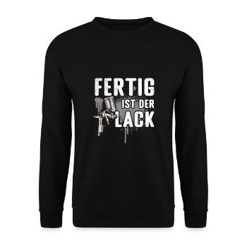 Fahrzeuglackierer Sprüche Lackierer Autolackierer - Unisex Pullover - Schwarz - Vorne - Alina (178cm) & Michal (187cm)