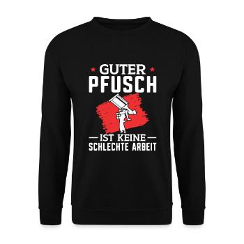 Fahrzeuglackierer Sprüche Lackierer Autolackierer - Unisex Pullover - Schwarz - Vorne - Alina (178cm) & Michal (187cm)