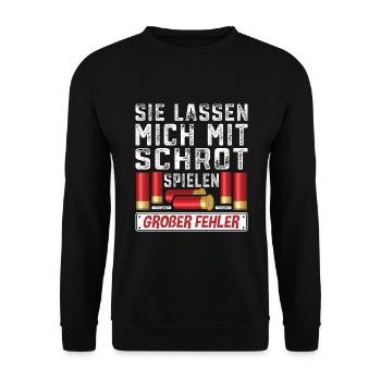 Tontaubenschießen Wurfscheibenschießen - Unisex Pullover - Schwarz - Vorne - Alina (178cm) & Michal (187cm)