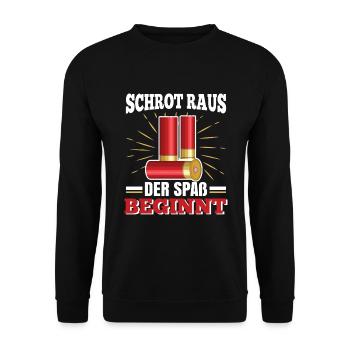 Tontaubenschießen Wurfscheibenschießen - Unisex Pullover - Schwarz - Vorne - Alina (178cm) & Michal (187cm)