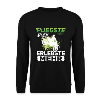 Kinder Cross motorrad Motocross Kindercross - Unisex Pullover - Schwarz - Vorne - Alina (178cm) & Michal (187cm)