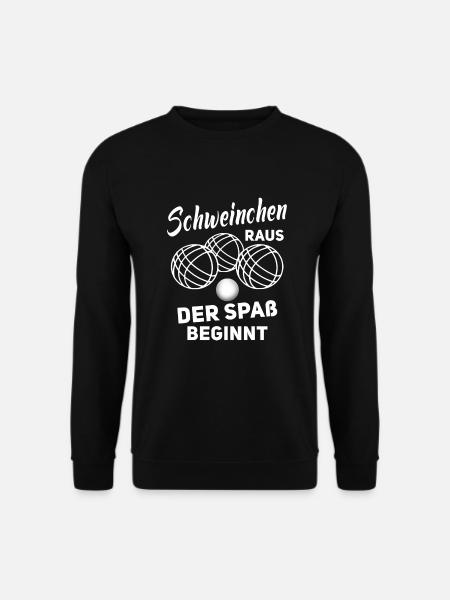 Boule Spiel Petanque Crossboule - Unisex Pullover - Schwarz