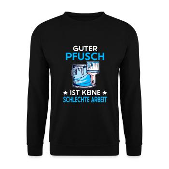 Lustige Maler Geselle Geschenkidee - Unisex Pullover - Schwarz - Vorne - Alina (178cm) & Michal (187cm)