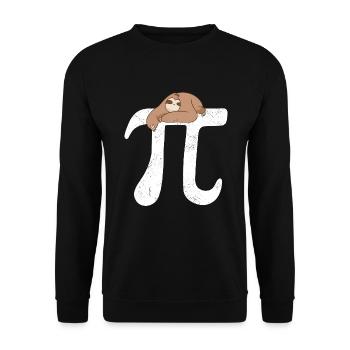Math Sloth Pi - Unisex Sweatshirt - black - Front - Alina (178cm) & Michal (187cm)