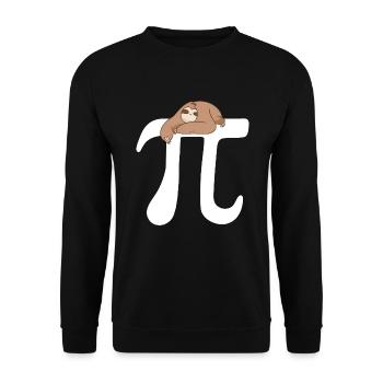Math Sloth Pi - Unisex Sweatshirt - black - Front - Alina (178cm) & Michal (187cm)