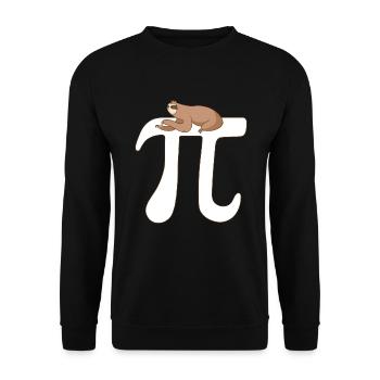 Math Sloth Pi - Unisex Sweatshirt - black - Front - Alina (178cm) & Michal (187cm)
