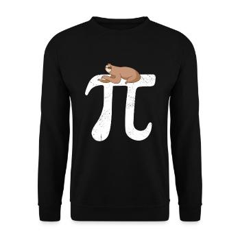 Math Sloth Pi - Unisex Sweatshirt - black - Front - Alina (178cm) & Michal (187cm)