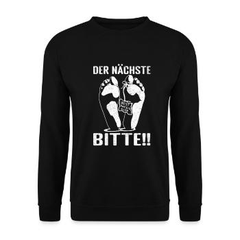 Physiotherapeut Geschenke Physio Sprüche - Unisex Pullover - Schwarz - Vorne - Alina (178cm) & Michal (187cm)