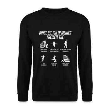 Torwart Spruch Torhüter Humor - Unisex Pullover - Schwarz - Vorne - Alina (178cm) & Michal (187cm)