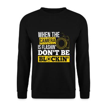 Funny hobby photographer photography - Unisex Sweatshirt - black - Front - Alina (178cm) & Michal (187cm)