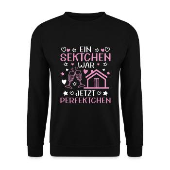 Bauherrin Bauherrinnen Richtfest Baustelle - Unisex Pullover - Schwarz - Vorne - Alina (178cm) & Michal (187cm)