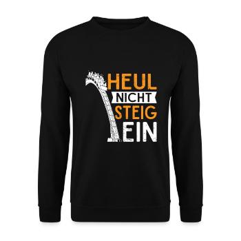 Achterbahn Freizeitpark Rollercoaster - Unisex Pullover - Schwarz - Vorne - Alina (178cm) & Michal (187cm)