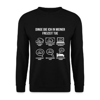 Achterbahn Freizeitpark Rollercoaster - Unisex Pullover - Schwarz - Vorne - Alina (178cm) & Michal (187cm)