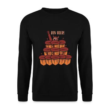 Squirrel Bin here - Unisex Sweatshirt - black - Front - Alina (178cm) & Michal (187cm)