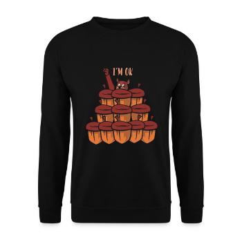Squirrel funny gift - Unisex Sweatshirt - black - Front - Alina (178cm) & Michal (187cm)