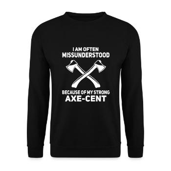Chainsaw Lumberjack Forest Worker - Unisex Sweatshirt - black - Front - Alina (178cm) & Michal (187cm)