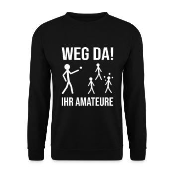 Boules Game Petanque Crossboule - Unisex Sweatshirt - black - Front - Alina (178cm) & Michal (187cm)