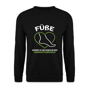 Podologin Nageldesignerin Podologie - Unisex Pullover - Schwarz - Vorne - Alina (178cm) & Michal (187cm)