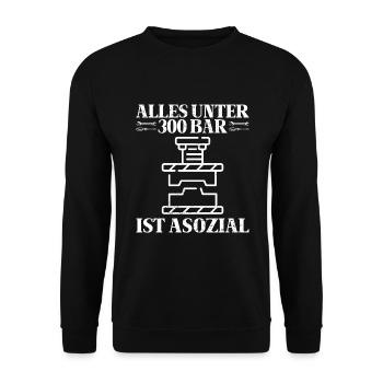 Werkzeugmechaniker Werkzeugmacher - Unisex Pullover - Schwarz - Vorne - Alina (178cm) & Michal (187cm)