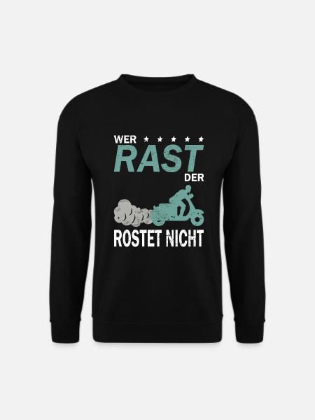 Retro Mopet Mofa Motorroller - Unisex Pullover - Schwarz
